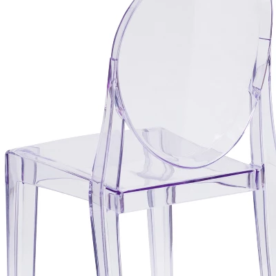 Flash Furniture Ghost Side Chair In Transparent Crystal 4 Flash Furniture Ghost Side Chair In Transparent Crystal - Image 4
