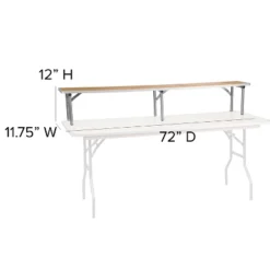 Flash Furniture 72'' X 12'' X 12'' Birchwood Bar Top Riser With Silver Legs -Flash Furniture Sales Store GUEST 6d1fde3b 7812 470e b09c 02e9d6f58883