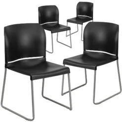 Flash Furniture 4 Pack HERCULES Series 880 Lb. Capacity Full Back Contoured Stack Chair With Powder Coated Sled Base -Flash Furniture Sales Store GUEST 6d7f1e1a cb70 4ff9 a927 9ea4400fd728