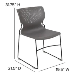 Flash Furniture HERCULES Series 661 Lb. Capacity Gray Full Back Stack Chair With Black Powder Coated Frame -Flash Furniture Sales Store GUEST 6de4cf8a db7c 4060 ae0e 4c7a47e3c302