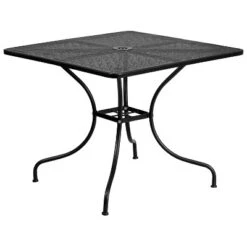 Flash Furniture Oia Commercial Grade 35.5" Square Indoor-Outdoor Steel Patio Table With Umbrella Hole -Flash Furniture Sales Store GUEST 6e4085d8 7588 4c56 b2cc 3bdcf22cb887