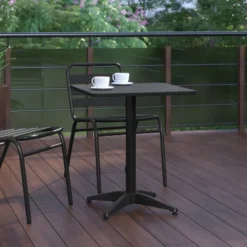 Flash Furniture Mellie 23.5'' Square Aluminum Indoor-Outdoor Table With Base -Flash Furniture Sales Store GUEST 6f952720 e178 4f05 9caf f973a289c7f0
