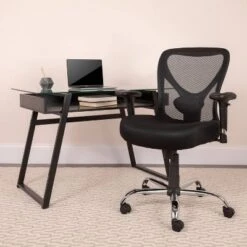 HERCULES Series 400 Lb. Capacity Big & Tall Swivel Task Chair Black Mesh - Flash Furniture -Flash Furniture Sales Store GUEST 6ff203a2 0df3 458e adee 223b7feb92a7