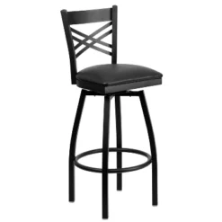 Flash Furniture Black ''X'' Back Swivel Metal Barstool -Flash Furniture Sales Store GUEST 7108d1fd 45bc 4c89 994a 45db1f9a82c5