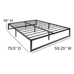 Flash Furniture 14 Inch Metal Platform Bed Frame - No Box Spring Needed With Steel Slat Support And Quick Lock Functionality -Flash Furniture Sales Store GUEST 718e3e64 20e4 4f43 8843 771a68e68c24