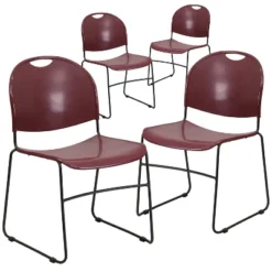Flash Furniture 4 Pack HERCULES Series 880 Lb. Capacity Ultra-Compact Stack Chair With Metal Frame -Flash Furniture Sales Store GUEST 72093e2e 6c8c 4930 866b e3c14f068be6