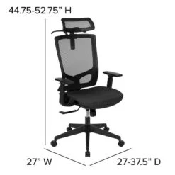Flash Furniture Ergonomic Black Mesh Office Chair-Synchro-Tilt, Pivot Headrest, Adjustable Arms 15 Flash Furniture Ergonomic Black Mesh Office Chair-Synchro-Tilt, Pivot Headrest, Adjustable Arms -Flash Furniture Sales Store GUEST 72321c2e b058 497f 883e 582098564446