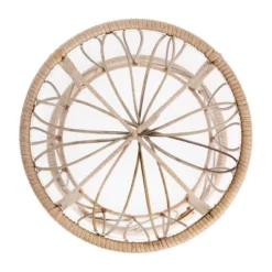 Flash Furniture Devon 3-Piece Indoor/Outdoor Bistro Set, Papasan Style Rattan Rope Chairs, Glass Top Side Table & Cushions -Flash Furniture Sales Store GUEST 73c7309c a5b7 46d8 9acb 1cfcf9d6afba