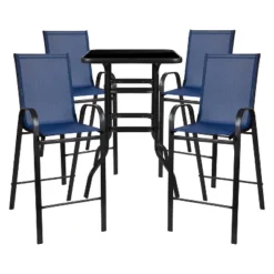 Flash Furniture Outdoor Dining Set - 4-Person Bistro Set - Outdoor Glass Bar Table With All-Weather Patio Stools 24 Flash Furniture Outdoor Dining Set - 4-Person Bistro Set - Outdoor Glass Bar Table With All-Weather Patio Stools -Flash Furniture Sales Store GUEST 74524028 0d20 41d6 8cee 718d7f479fe6