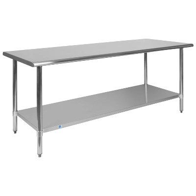 Flash Furniture Stainless Steel 18 Gauge Prep And Work Table With Undershelf - NSF Certified 8 Flash Furniture Stainless Steel 18 Gauge Prep And Work Table With Undershelf - NSF Certified - Image 8