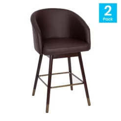 Flash Furniture Margo Commercial Grade Mid-Back Modern Barstool With Beechwood Legs And Curved Back - Set Of 2 -Flash Furniture Sales Store GUEST 751bde51 2ea4 4ed3 af57 6f7d6e09175d