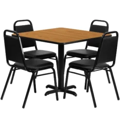 Flash Furniture 36'' Square Laminate Table Set With X-Base And 4 Trapezoidal Back Banquet Chairs 7 Flash Furniture 36'' Square Laminate Table Set With X-Base And 4 Trapezoidal Back Banquet Chairs -Flash Furniture Sales Store GUEST 768ff15d a949 45e6 bee7 035b10be4154