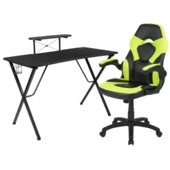 Flash Furniture Gaming Desk And Racing Chair Set With Cup Holder, Headphone Hook, And Monitor/Smartphone Stand -Flash Furniture Sales Store GUEST 77fc4ee4 fc62 4626 bb36 f001d39d305c