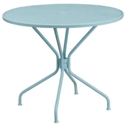 Flash Furniture Oia Commercial Grade 35.25" Round Indoor-Outdoor Steel Patio Table With Umbrella Hole -Flash Furniture Sales Store GUEST 78024bfa 371e 48f4 88db 83a3e4bc0988