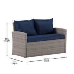 Flash Furniture Aransas Series 4 Piece Patio Set With Back Pillows And Seat Cushions -Flash Furniture Sales Store GUEST 78719d1e a67e 48f1 a0b8 bc8e6d0d8aa1