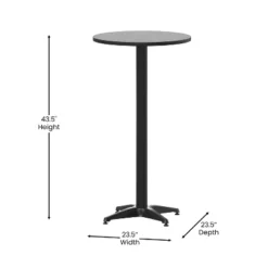Flash Furniture 23.25" Round Aluminum Indoor-Outdoor Bar Height Table With Flip-Up Table -Flash Furniture Sales Store GUEST 78c2ca01 73df 4fc2 b1b3 13c7198e894f