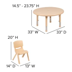 Flash Furniture 33" Round Plastic Height Adjustable Activity Table Set With 4 Chairs -Flash Furniture Sales Store GUEST 78fd628b 30f5 4d49 9fd8 294e7bd981d1