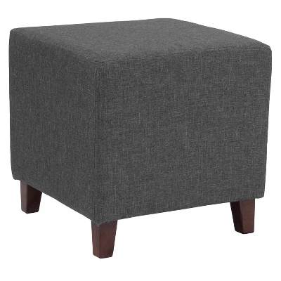 Flash Furniture Ascalon Taut Upholstered Cube Ottoman Pouf 1 Flash Furniture Ascalon Taut Upholstered Cube Ottoman Pouf
