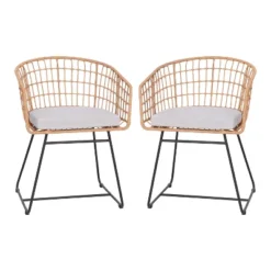 Flash Furniture Devon Set Of 2 Indoor/Outdoor Patio Boho Club Chairs, Rope With PE Wicker Rattan, Cushions And Sled Base 23 Flash Furniture Devon Set Of 2 Indoor/Outdoor Patio Boho Club Chairs, Rope With PE Wicker Rattan, Cushions And Sled Base -Flash Furniture Sales Store GUEST 7afe4cc9 dba5 4cc9 bdd7 2924ff0e4a92