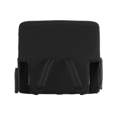 Flash Furniture Malta Portable Heated Reclining Stadium Chair With Armrests, Padded Back & Heated Seat With Dual Storage Pockets And Backpack Straps 5 Flash Furniture Malta Portable Heated Reclining Stadium Chair With Armrests, Padded Back & Heated Seat With Dual Storage Pockets And Backpack Straps - Image 5