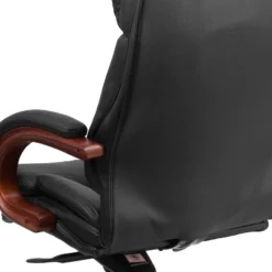 Flash Furniture High Back Black LeatherSoft Executive Ergonomic Office Chair With Synchro-Tilt Mechanism, Mahogany Wood Base And Arms -Flash Furniture Sales Store GUEST 7eb62b6b fdcf 4ca2 95ae fb3cb6b792ca