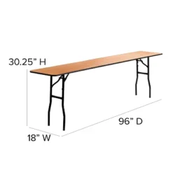 Flash Furniture 8-Foot Rectangular Wood Folding Training / Seminar Table With Smooth Clear Coated Finished Top -Flash Furniture Sales Store GUEST 7f58236a 863e 4291 88a6 3ca73da44258