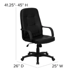 Flash Furniture Holly High Back Black Glove Vinyl Executive Swivel Office Chair With Arms -Flash Furniture Sales Store GUEST 7fc50d18 5c3a 4737 a284 ba759130cb88