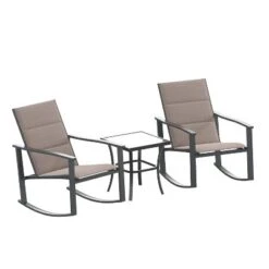 Flash Furniture Brazos 3 Piece Outdoor Rocking Chair Bistro Set With Flex Comfort Material And Metal Framed Glass Top Table -Flash Furniture Sales Store GUEST 8004bb93 e1c4 49ab 8fda 60598c43d777