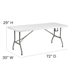 Flash Furniture 6-Foot Bi-Fold Plastic Banquet And Event Folding Table With Carrying Handle -Flash Furniture Sales Store GUEST 803ae23e e3e2 4b9b a382 c0dd83e77755