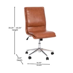 Flash Furniture Madigan Mid-Back Armless Swivel Task Office Chair With Upholstery And Adjustable Metal Base -Flash Furniture Sales Store GUEST 80623ca6 61b0 4432 9ed2 b8b152f67baa
