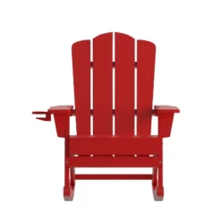 Flash Furniture Newport HDPE Adirondack Chair With Cup Holder And Pull Out Ottoman, All-Weather HDPE Indoor/Outdoor Chair -Flash Furniture Sales Store GUEST 8449a29f 0e06 486e bcae b0a34d7a395e