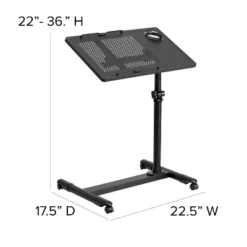 Black Adjustable Height Steel Mobile Computer Desk - Flash Furniture -Flash Furniture Sales Store GUEST 85d83b7b 14ff 4e67 b134 92b10b935b73
