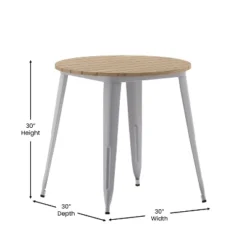 Flash Furniture Declan Commercial Grade Indoor/Outdoor Dining Table, 30" Round All Weather Poly Resin Top With Steel Base -Flash Furniture Sales Store GUEST 85f214cd bdb3 4dc3 bea5 be1be7c65db3