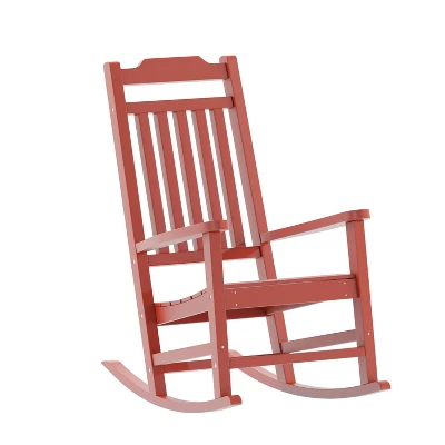 Flash Furniture Winston All-Weather Poly Resin Wood Rocking Chair 14 Flash Furniture Winston All-Weather Poly Resin Wood Rocking Chair - Image 14