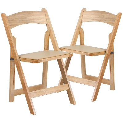 Flash Furniture 2 Pack HERCULES Series Wood Folding Chair With Vinyl Padded Seat 14 Flash Furniture 2 Pack HERCULES Series Wood Folding Chair With Vinyl Padded Seat - Image 14