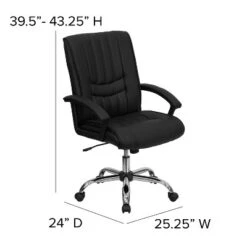 Flash Furniture Mid-Back Black LeatherSoft Swivel Manager's Office Chair With Arms -Flash Furniture Sales Store GUEST 88882550 b5e6 47c7 a691 8bf8d40f3dda