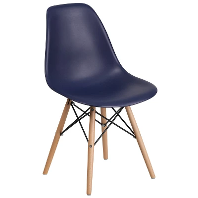 Flash Furniture Elon Series Plastic Chair With Wooden Legs 12 Flash Furniture Elon Series Plastic Chair With Wooden Legs - Image 12