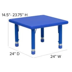 Flash Furniture 24" Square Plastic Height Adjustable Activity Table Set With 2 Chairs 14 Flash Furniture 24" Square Plastic Height Adjustable Activity Table Set With 2 Chairs -Flash Furniture Sales Store GUEST 899629de 13b1 413d ab38 886f10c25ec0