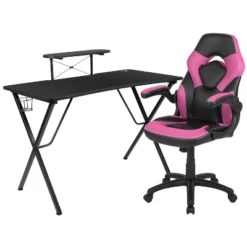 Flash Furniture Gaming Desk And Racing Chair Set With Cup Holder, Headphone Hook, And Monitor/Smartphone Stand -Flash Furniture Sales Store GUEST 8a12d3f1 6910 41d5 a1ae 995cd7cea7f0
