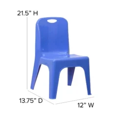 Flash Furniture 2 Pack Blue Plastic Stackable School Chair With Carrying Handle And 11" Seat Height -Flash Furniture Sales Store GUEST 8c525863 317e 4838 87e9 8c5851710ae2