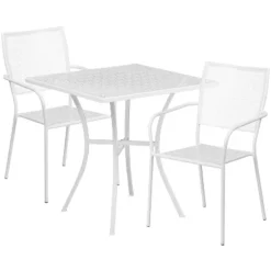 Flash Furniture Oia Commercial Grade 28" Square Indoor-Outdoor Steel Patio Table Set With 2 Square Back Chairs 11 Flash Furniture Oia Commercial Grade 28" Square Indoor-Outdoor Steel Patio Table Set With 2 Square Back Chairs -Flash Furniture Sales Store GUEST 8d641157 0c34 4d0b 96da c877c73fb482