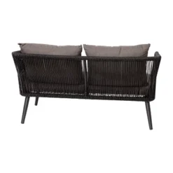 Flash Furniture Kierra Black All-Weather 4-Piece Woven Conversation Set With Gray Zippered Removable Cushions & Metal Coffee Table -Flash Furniture Sales Store GUEST 8d87156f 45cc 41a5 9228 09e3b13f34fe