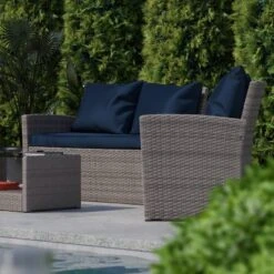 Flash Furniture Aransas Series 4 Piece Patio Set With Back Pillows And Seat Cushions -Flash Furniture Sales Store GUEST 8f0ea899 0363 4dd7 b8c5 9189127589d0