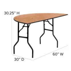 Flash Furniture 5-Foot Half-Round Wood Folding Banquet Table -Flash Furniture Sales Store GUEST 8f7c4ba7 9765 4429 a711 1e83444e30b3