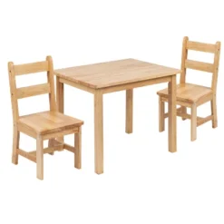 Flash Furniture Kids Solid Hardwood Table And Chair Set For Playroom, Bedroom, Kitchen - 3 Piece Set -Flash Furniture Sales Store GUEST 906f23c6 d3f0 472e aa20 cba3e96e665a