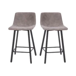 Flash Furniture Caleb Modern Armless 24 Inch Counter Height Stools Commercial Grade With Footrests And Matte Metal Frames, Set Of 2 -Flash Furniture Sales Store GUEST 90cdcb08 80dd 4fc8 ba54 d0d0c0d775d1