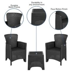 Flash Furniture Faux Rattan Plastic Chair Set With Matching Side Table -Flash Furniture Sales Store GUEST 911dff1d b934 4ae8 9c4a 029bdf259842
