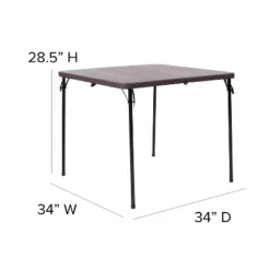Flash Furniture 2.83-Foot Square Bi-Fold Plastic Folding Table With Carrying Handle -Flash Furniture Sales Store GUEST 912fe9c5 c079 4eba a7b4 291b37c61fd6