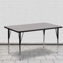 Flash Furniture 24''W X 60''L Rectangular HP Laminate Activity Table - Standard Height Adjustable Legs