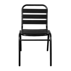 Flash Furniture Lila Aluminum Commercial Indoor-Outdoor Armless Restaurant Stack Chair With Triple Slat Back -Flash Furniture Sales Store GUEST 92162136 2a67 41b8 afa1 72c77c36d3bc